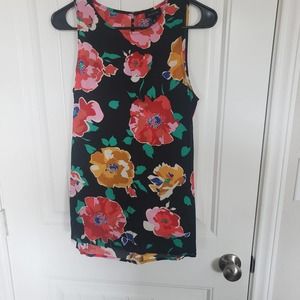 Who what wear size small black floral sheer blouse